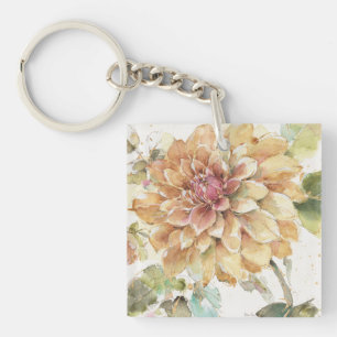 Sinaasappel Dahlia Sleutelhanger