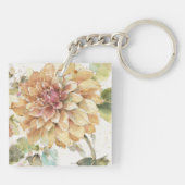 Sinaasappel Dahlia Sleutelhanger (Achterkant)