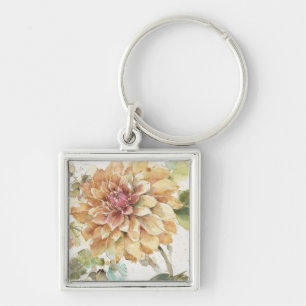 Sinaasappel Dahlia Sleutelhanger