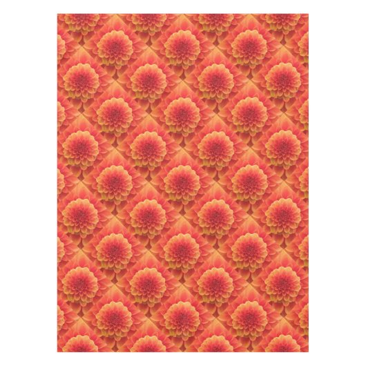 Sinaasappel Dahlia Tafelkleed (Voorkant)