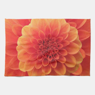 Sinaasappel Dahlia Theedoek