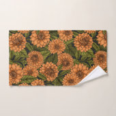 Sinaasappel Dahlia tuin Bad Handdoek (Handdoek)