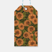 Sinaasappel Dahlia tuin Cadeaulabel (Achterkant)