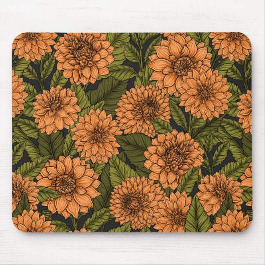Sinaasappel Dahlia tuin Muismat (Voorkant)