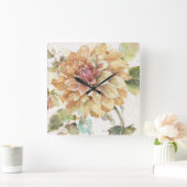 Sinaasappel Dahlia Vierkante Klok (Huis)