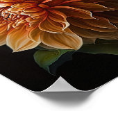 Sinaasappel Dahlias Bloemenkunst Print Poster (Hoek)