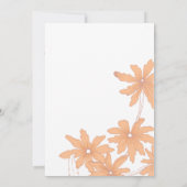 Sinaasappel Daisies Wedding Rehearsal Dinner Kaart (Achterkant)