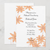 Sinaasappel Daisies Wedding Rehearsal Dinner Kaart (Voorkant / Achterkant)