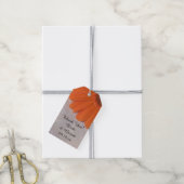 Sinaasappel Daisy and White Satin Wedding Favor La Cadeaulabel (Met Touw)