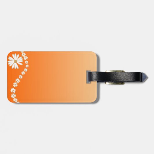 Sinaasappel Daisy Bagagelabel (Achterkant horizontaal)