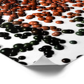 Sinaasappel Daisy Balls Poster (Hoek)