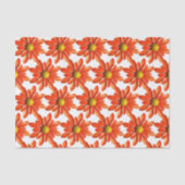 Sinaasappel Daisy Bloem - Lente Zomer Bruiloft Bad Tissuepapier (Voorkant)