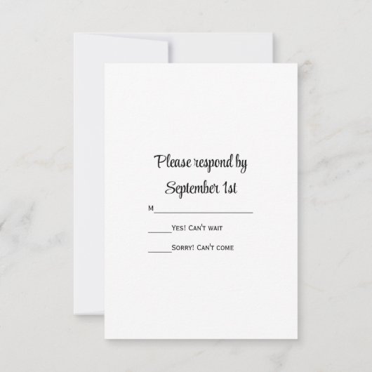 Sinaasappel Daisy Hoefijzer Country Wedding RSVP C (Achterkant)