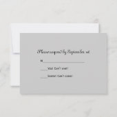 Sinaasappel Daisy in Vase Wedding RSVP Response Ka (Achterkant)