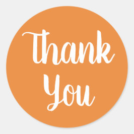 Sinaasappel dank u Herfst herfst Halloween bruilof Ronde Sticker