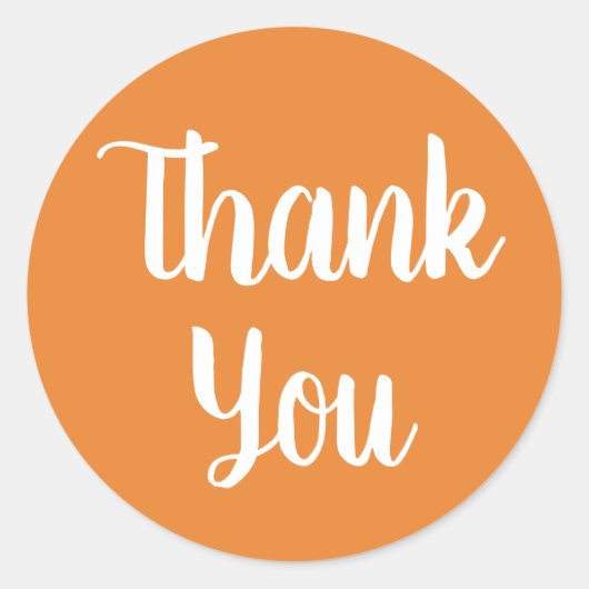 Sinaasappel dank u Herfst herfst Halloween bruilof Ronde Sticker (Voorkant)