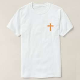 Sinaasappel dat ik geloof in Jezus T-shirt