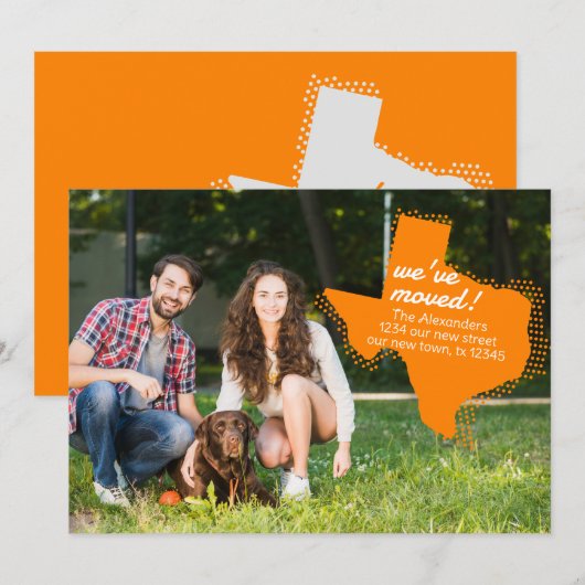 Sinaasappel dat we hebben verplaatst - Dotted Texa Aankondiging (Voorkant / Achterkant)