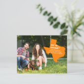 Sinaasappel dat we hebben verplaatst - Dotted Texa Briefkaart (Staand voorkant)