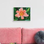 Sinaasappel Daylily Canvas Afdruk (Insitu (Woonkamer))