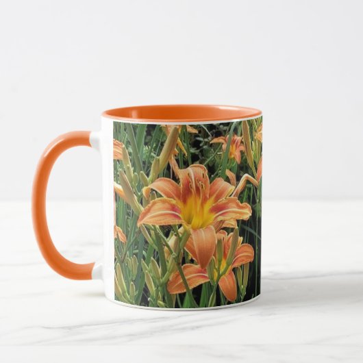 Sinaasappel Daylily Flower Garden Floral Coffee Mo Mok (Links)