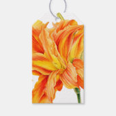Sinaasappel Daylily waterverf bloemencadeau labels Cadeaulabel (Voorkant)
