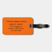 Sinaasappel Der Head Camo Bagagelabel (Achterkant horizontaal)