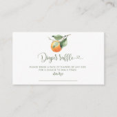 Sinaasappel diapluierkaartenkaart informatiekaartje (Voorkant)