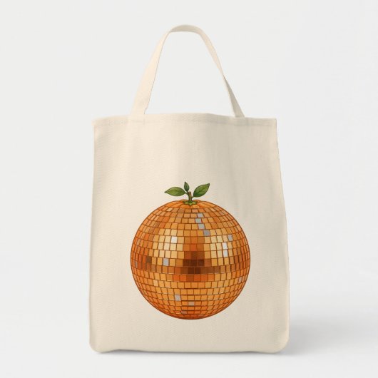 Sinaasappel Disco Bal Tote Bag (Voorkant)