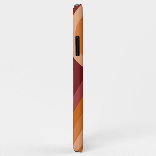 Sinaasappel Donker Maroon Rood Mideeuw Kunstpatroo Case-Mate iPhone Case (Achterkant/rechts)