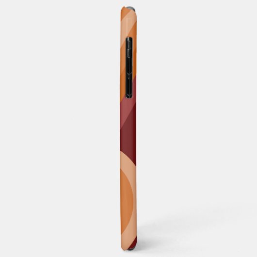 Sinaasappel Donker Maroon Rood Mideeuw Kunstpatroo Case-Mate iPhone Case (Achterkant/links)