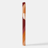 Sinaasappel Donker Maroon Rood Mideeuw Kunstpatroo iPhone Hoesje (Rechterkant)