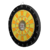 Sinaasappel Donkergeel Zwart Dartbord 2024 (Voorkant Rechts)