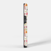 Sinaasappel Doodle Tuin Bloem Patroon iPhone Hoesje (Rechterkant)