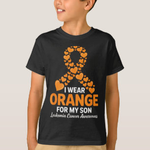 Sinaasappel dragen voor leukemiebewustzijnsshirt v t-shirt