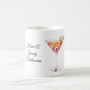 Sinaasappel Drink Oogbal Bloem Groovy Halloween Koffiemok