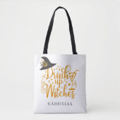 Sinaasappel Drink Op Heksen Calligraphy  Tote Bag (Voorkant)