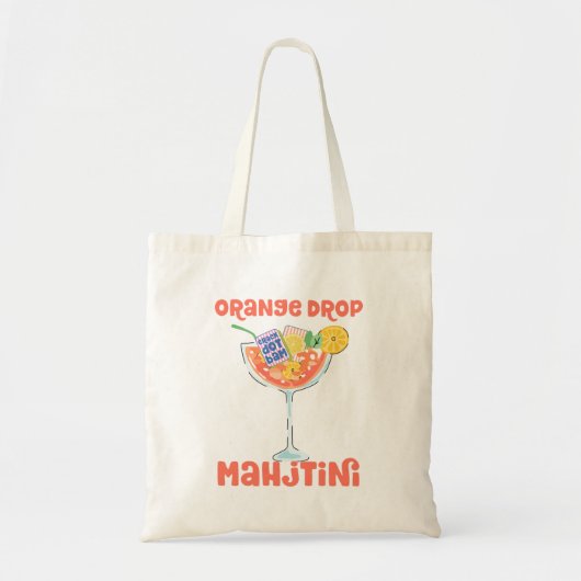 Sinaasappel Drop Martini Mahjong Cocktail Tote Bag (Voorkant)