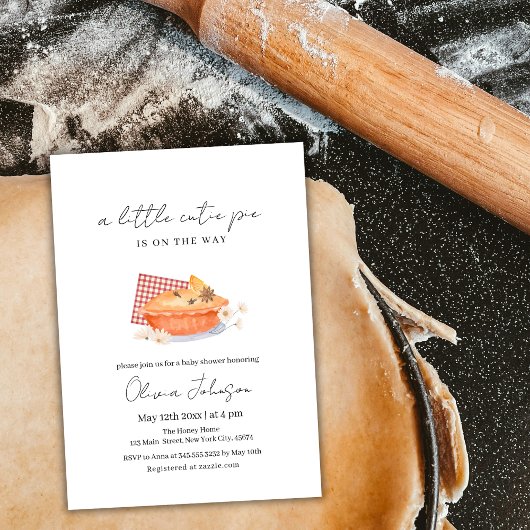 Sinaasappel Een beetje Cutie Pie Flower Herfst Bab Kaart