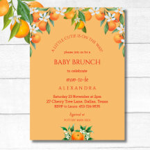 Sinaasappel Een beetje schattig Citrus Baby Brunch