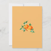 Sinaasappel Een beetje schattig Citrus Baby Brunch Kaart (Achterkant)