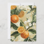 Sinaasappel een beetje schattig citrus Baby shower Kaart (Achterkant)