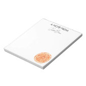 Sinaasappel een notitie van gepersonaliseerd notit notitieblok (Linkerzijde)