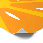 Sinaasappel Eenvoudig Heet Roze Modern Fruit Art P Poster (Hoek)