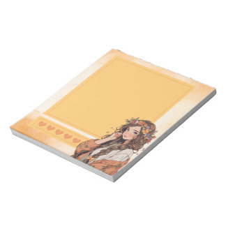 Sinaasappel Eenvoudig Schattige Anime Boho Notitie Notitieblok