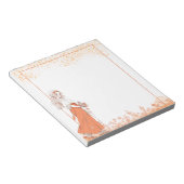 Sinaasappel Eenvoudig Schattige Anime Boho Notitie Notitieblok (Schuin)