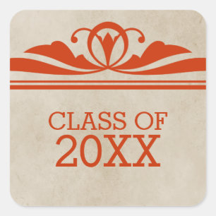 Sinaasappel Elegant Deco Afstuderen Stickers