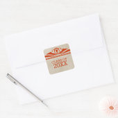 Sinaasappel Elegant Deco Afstuderen Stickers (Envelop)