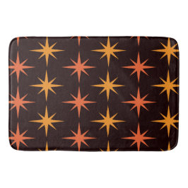 Sinaasappel en Amber Mid Century Starbursts Badmat