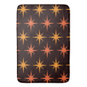 Sinaasappel en Amber Mid Century Starbursts Badmat (Voorkant Verticaal)